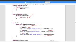Runtime Polymorphism in java Video-51