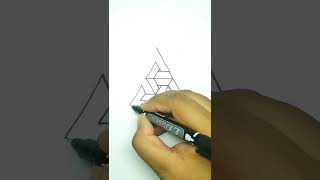 How to draw impossible optical illusion || Satisfying art