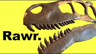 Build a life sized Utahraptor dinosaur skull fossil from styrofoam!