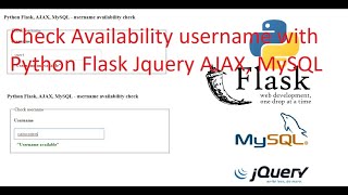 Check Availability username with Python Flask Jquery AJAX, MySQL