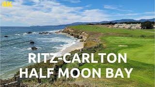 4K Walks - Breathtaking Half Moon Bay, CA, Ritz-Carlton Hotel View, Manhattan Beach Ocean Beach ASMR