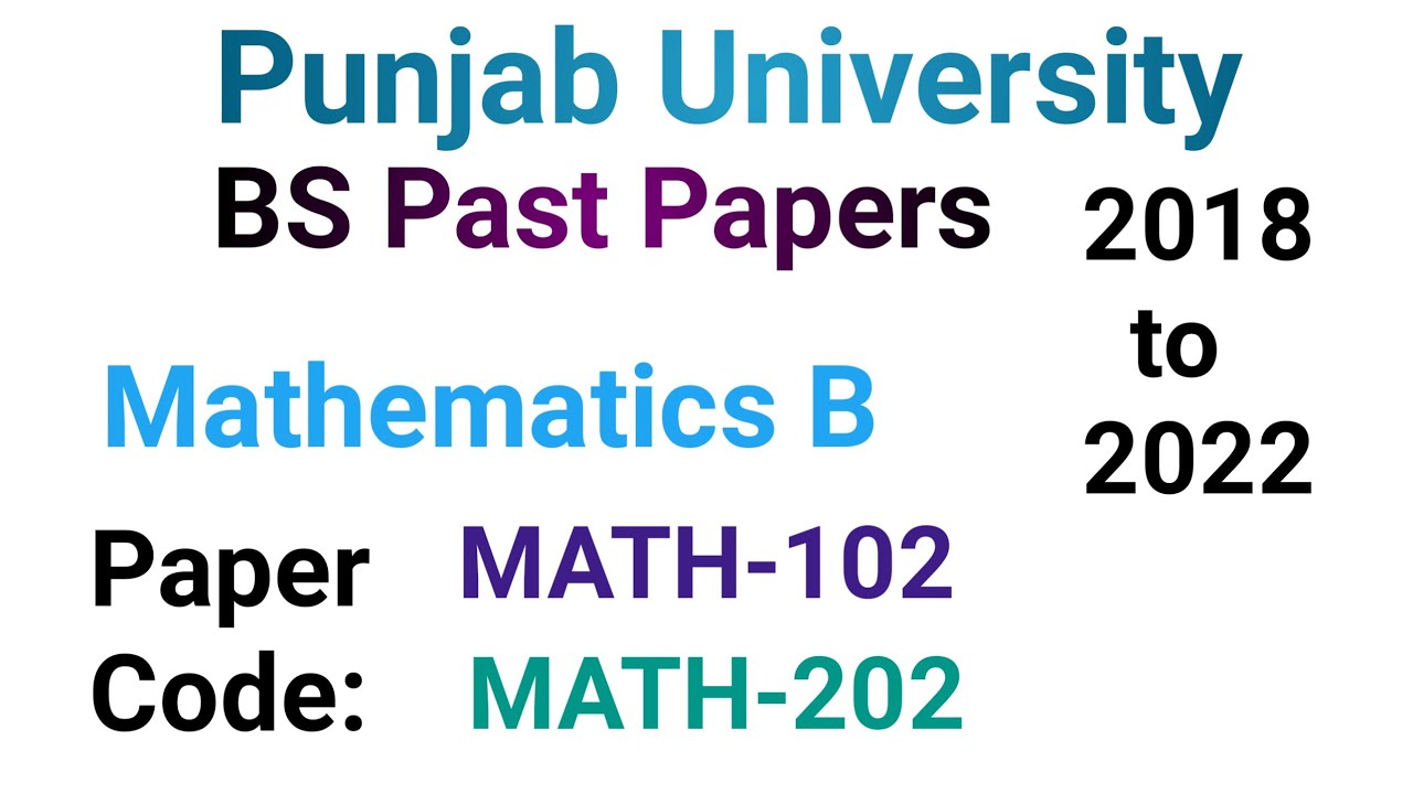 Bs Math 1st Semester Past Paper 2022|mathematics B Past Paper |bs Math ...