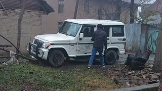 VLOG 2 IN KASHMIR COLD STARTING MY MAHINDRA BOLERO AFTER 25 DAYS IN - TEMPERATURE.....