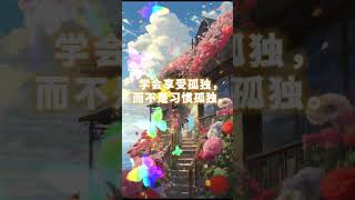 【心灵成长】学会享受孤独，而不是习惯孤独。 #智慧 #情感 #人生感悟