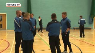 UK Armed Forces Football Team Prepare For Match Against Irish Defence Force