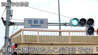 【流山市名都借・向小金1丁目】関東で2箇所のたんこぶ矢印 その2 @名都借