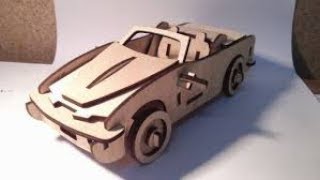 Cобираем 3 D деревянный конструктор в машинку(Wooden BMW 3D car Construction Kit )