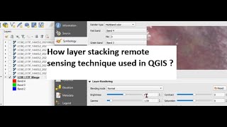 How layer stacking remote sensing technique used in QGIS | Layer stacking | #qgis #Landsat8 #merge