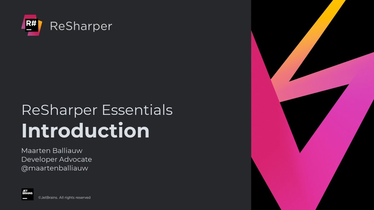 Introduction Resharper Essentials Youtube