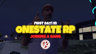 FIRST DAY! in ONE STATE RP | JOINING A GANG