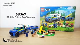 LEGO City 60369: Mobile Police Dog Training (2023) - Unboxing and speed building