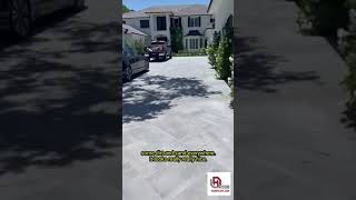 Driveway with porcelain paver in Tequesta - Florida