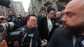 Arrival of Lee Soo-hyuk at the Dolce \u0026 Gabbana fashion show in Milan, 24 February 2024