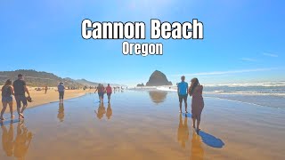 Cannon Beach, Oregon Walk Travel, Binaural Audio
