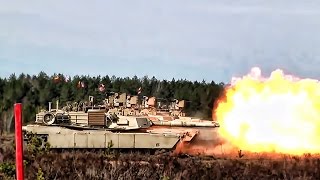 U.S. Army Demonstrates M1A2 Abrams Tanks In Lithuania