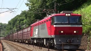 連続で通過した、EH500 901号機と1号機。（東北本線）