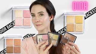 NEW DIOR BACKSTAGE GLOW FACE PALETTES | Pure Gold | Rose Gold | Copper Gold | Swatches