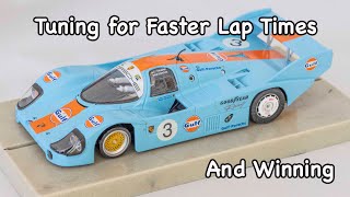 Testing and tuning for faster lap times with a SlotIt Group C car