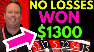 NO LOSSES! (WON $1300.00) GENIUS NEW ROULETTE SYSTEM!!