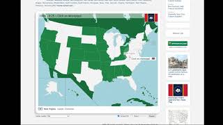 [Seterra] The U.S.: 50 States (0:45)