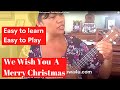 We Wish You A Merry Christmas. Ukulele easy songs for beginners. Easy instrument to learn.