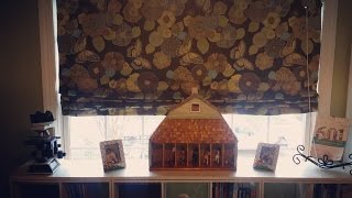 How to make a Roman shade with miniblinds! No sew project!