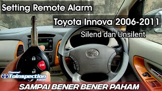 Cara Setting Remote Alarm mode Silent dan unsilent mobil Innova in depht tour toyota
