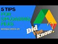 5 things you need to know about uploading files with Google Drive API.  #googledrivetutorial