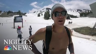 Skiing On July 4th? It’s Possible On California’s Mammoth Mountain | NBC Nightly