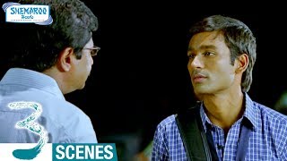 Dhanush Slapped by Shruti Haasan's Father | 3 Telugu Movie Scenes | Sivakarthikeyan | Anirudh