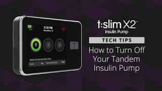 How to Turn Off a Tandem Insulin Pump