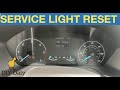 2020 Ford Transit Custom Service light reset procedure