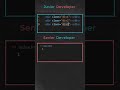 Junior Developer vs Senior Developer. #programming #coding #html #css #javascript #dsa #webdeveloper