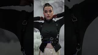 🖤 Black Leather Body Harness Styling 🖤