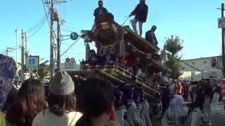 上神谷地区だんじり祭り 泉田中の 練り合い 豊田南交差点 2015 10 03