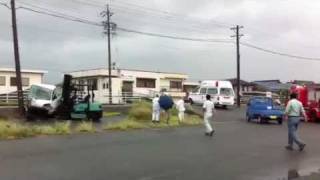 木曽岬町・交通事故 2011.09.02　＃５　 病院に搬送‼