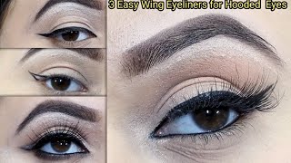 TRY THESE !!! 3 Incredible Wing Eyeliners Styles For Hooded Eyes