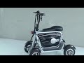 YIDI model D12 four wheel elderly electric scooter with pet basket