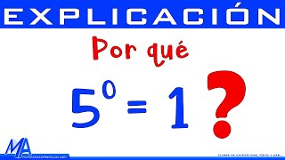 Potencia con exponente 0 es igual a 1 | Explicación