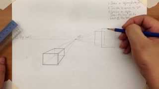 How to draw a 1 Point Perspective Box