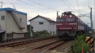 日本海縦貫線貨物列車1072レ 牽引機：EF81 717