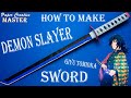 How to Make a Demon Slayer Giyu Tomioka Sword, Kimetsu no Yaiba. (Paper Creative Master)