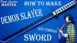 How to Make a Demon Slayer Giyu Tomioka Sword, Kimetsu no Yaiba. (Paper Creative Master)