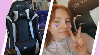 FACE REVEAL? CHAIR REVEAL? | Unboxing EwinRacing's best gaming chair epicly