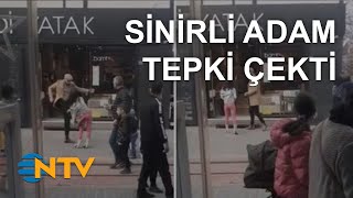 @NTV Sokak ortasında genç kızı tekmeledi