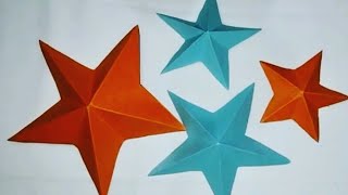 Decorative Stars for Diwali Decoration ! How to Make a 5 - Pointed Star Easily at Home !