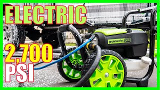 2700 PSI Electric Pressure Washer - Greenworks Pro GPW2700 [FOAM BLASTER]