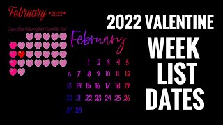 Valentine Day 😍 Valentine Day Calendar 📝 | Valentine Day Kab hai | Valentine Week With Days & Dates