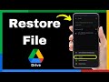 How To Restore File From Google Drive – Quick Tutorial