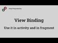 Use View Binding and forget findViewById() in android JAVA
